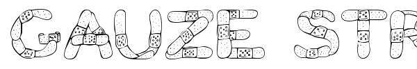 Gauze Strips font preview